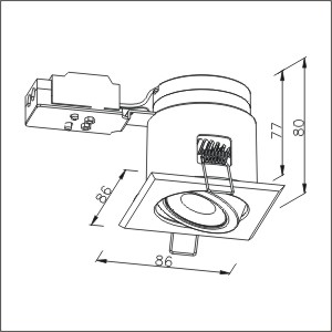 Hotel down light kit COB project lighting